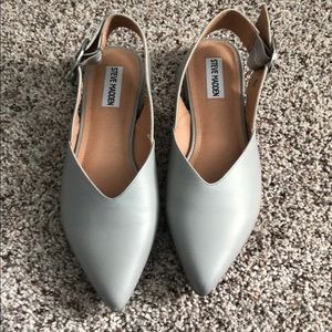 NWOT Grey Steve Madden Slingbacks